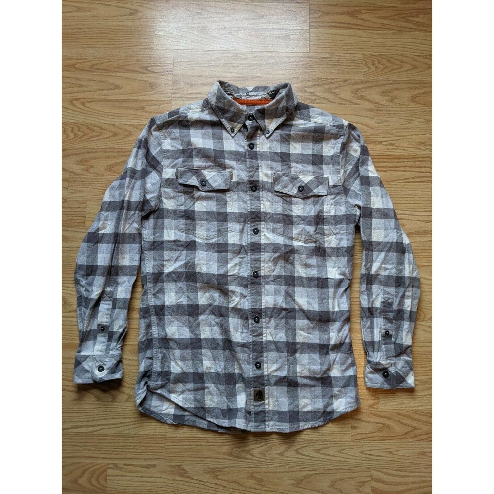 Legendary Whitetails Gray and White Plaid Button-Down Shirt